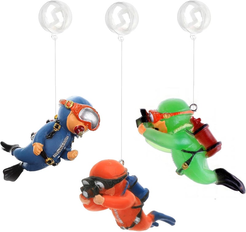 SUPTEC Mixed Color Floating Fish Tank Decorations - Cute Little Astronauts Aquarium Accessories - Suitable for All Kinds of Fish Tanks - Image 1